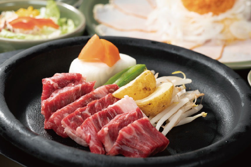 サロマ黒牛ロースステーキランチコース